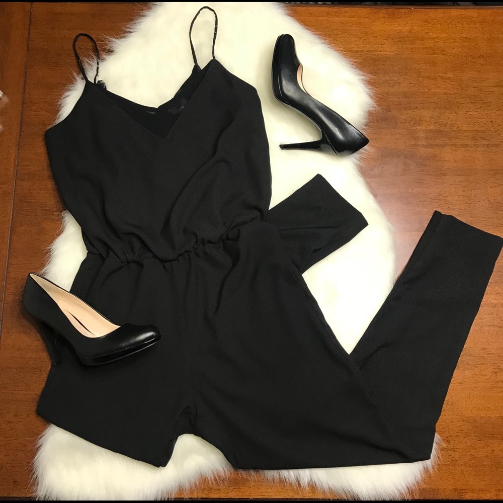 Love Culture Black V-neck Sheer Jumper